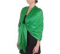 Sakkas Silky Feste weiche Pashmina Schal Wrap Stole - Bright Green