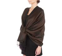 Sakkas Two Tone Rose Pashmina Schal/Stola/Wrap - Braun/Schwarz