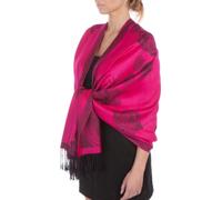 Sakkas Two Tone Rose Pashmina Schal/Stola/Wrap - Fuscia/Schwarz