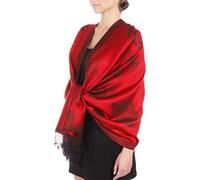 Sakkas Two Tone Rose Pashmina Schal/Stola/Wrap - Kirsche