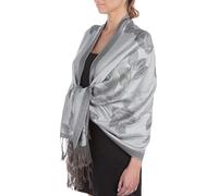 Sakkas Two Tone Rose Pashmina Schal/Stola/Wrap - SilverGrey