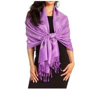 Sakkas Two Tone Vintage Jacquard Paisley Pashmina Schal Wickelschal Stola - Dunkles Lavendel