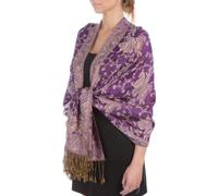 Sakkas Zweischichtiger Jacquard Paisley Viskose Pashmina Schal/Stola - - Lila/Champagner