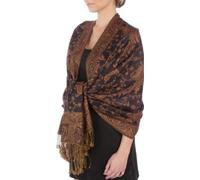 Sakkas Zweischichtiger Jacquard Paisley Viskose Pashmina Schal/Stola - - Saphir