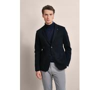 Sakko BUGATTI, Herren, Gr. 98, blau (marine), 65% Baumwolle, 35% Polyester, unifarben, normal, Manschette, Sakkos Sakko, mit aufgesetzten Taschen (66910560-98)