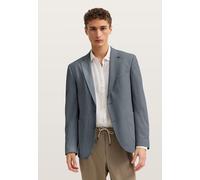 Sakko BUGATTI "Jersey-Artikel", Herren, Gr. 52, 370, blau, 65% Polyester, 24% Viskose, 8% Polyamid, 3% Elasthan, unifarben, regular fit, Sakkos Sakko, mit Stretch Funktion (51092619-52) 370, blau