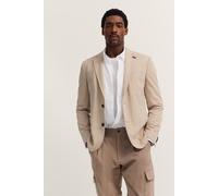 Sakko BUGATTI "Modern Fit", Herren, Gr. 48, beige (30, beige), 37% Polyester, 37% Viskose, 15% Wolle, 8% Polyamid, 3% Elasthan, unifarben, normal, Manschette, Sakkos Sakko, Jersey Stretch mit Taschen 