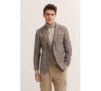 Sakko BUGATTI "Modern Fit", Herren, Gr. 52, 40, beige, 38% Baumwolle, 38% Wolle, 24% Polyester, Minimalmuster, normal, Manschette, Sakkos Sakko, Jersey mit Stretch mit Klein-Dessin (44457713-52)