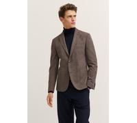 Sakko BUGATTI "Modern Fit", Herren, Gr. 58, braun (390, braun), 52% Polyester, 36% Baumwolle, 12% Viskose, unifarben, normal, Manschette, Sakkos Sakko, Jersey Stretch mit Taschen (24171720-58) 390, br