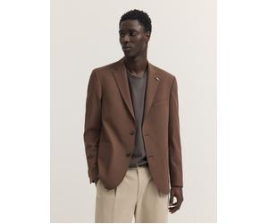 Sakko BUGATTI "Regular Fit", Herren, Gr. 56, 70, braun, 62% Polyester, 33% Viskose, 5% Elasthan, unifarben, regular fit, Sakkos Sakko, mit Stretch-Anteil (63423744-56) 70, braun