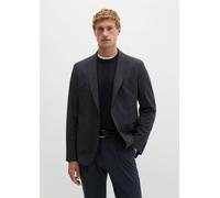 Sakko MARC O'POLO "aus leichtem Tech Wool Blend", Herren, Gr. 48, schwarz (deep night blau), Obermaterial: 53% Polyester, 44% Wolle (Schafwolle), 3% Elasthan. Futter: 100% Viskose, unifarben, Sakkos S