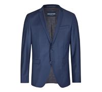 HECHTER PARIS Sakko Herren Slim Fit Reverskragen Schurwoll-Stretch blau, 50