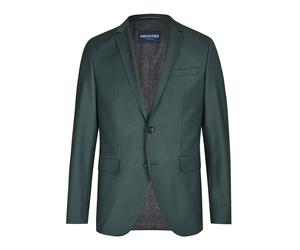 Sakko HECHTER PARIS "HECHTER PARIS FM Sakko", Herren, Gr. 54, hunter grün, Obermaterial: 53% Polyester PES. 43% Schurwolle WV. 4% Elasthan EL., regular fit, tiefer V-Ausschnitt, Sakkos Sakko, Unimuste