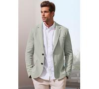 Sakko JOHN DEVIN "aus elastischer Jersey Pikee-Qualität", Herren, Gr. S (44/46), hellgrün, Piqué, Obermaterial: 65% Baumwolle, 35% Polyester. Futter: 100% Polyester, unifarben, regular fit normal, Ärm