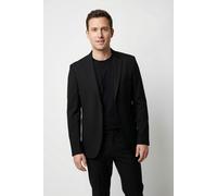 Sakko LINDBERGH, Herren, Gr. XL, schwarz, Web, Obermaterial: 65% Polyester, 31% Viskose, 4% Elasthan. Futter: 100% Polyester, meliert, unifarben, normal hüftbedeckend, tiefer V-Ausschnitt, Sakkos Sakk