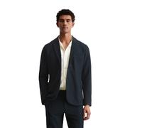 Sweatjacke MARC O'POLO "aus kompakter Bio-Baumwoll-Qualiät", Herren, Gr. XXL, blau (schwarz navy), Obermaterial: 100% Baumwolle, unifarben, tailliert, Langarm, Sweatjacken (88186961-XXL) schwarz navy