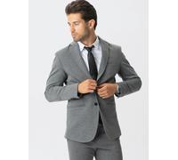 Sakko TEESHOPPEN "TEESHOPPEN Blazer The Original", Herren, Gr. 50, grau (dunkelgrau), Obermaterial: 75% Polyester, 22% Viskose, 3% Elasthan, Sakkos Sakko (27098032-50) dunkelgrau