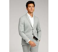 Sakko TEESHOPPEN "TEESHOPPEN Blazer The Original", Herren, Gr. 58, grau (light grau), Obermaterial: 75% Polyester, 22% Viskose, 3% Elasthan, Sakkos Sakko (23709528-58) light grau