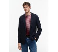 Sakko TOMMY HILFIGER "NY KNITTED", Herren, Gr. 48, blau (navy blau), Web, Obermaterial: 71% Baumwolle, 29% Polyester. Futter: 53% Viskose, 47% Polyester, normal, Sakkos Sakko (61166410-48) navy blau