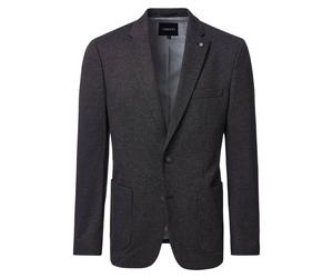 Sakko VENTI "VENTI Sakko uni", Herren, Gr. 46, grau (dunkelgrau), 50% Polyester, 24% Polyamid, 22% Viskose, 4% Elasthan, Sakkos Sakko (68403843-46) dunkelgrau