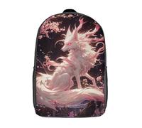 Sakura Kitsune Fox Tagesrucksack, lässiger Rucksack, Schultasche für Mädchen und Jungen, High-School-Rucksack, Herren und Damen, Reise-Laptop-Rucksack, College-Büchertasche, 43,2 cm
