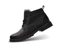 Salamander Herren Schnürstiefel, Schnürstiefel aus Leder, schwarz, 44 EU