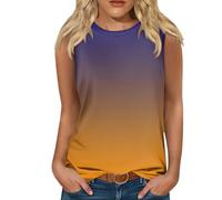 Sale Angebote Blitzangebote Tanktops Frauen Damen Elegant Tank Top T-Shirt Armellos Oberteile Mit Ausschnitt Damenbluse Weiß Tops Fuer Sommer Federn Schwarz Zum Drunterziehen Glitzer Party Sexy