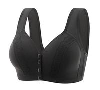 Sale Angebote Bralette Weiß Bequemer Baumwoll Bh Für Senioren 2024 Neuer Bequemer Bh Damen Große Größe Vorne Offen Schnalle Nicht-Stahl-Ring Versammelt, Um Seite Brüste Sale Angebote Bustier Weiss