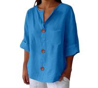 Sale Angebote Dame T-Shirt Bunt Shirt Strick T Damen Junggesellenabschied Oversize Braun Mit Gummizug Am Saum Weisse Set Baumwolle Leinenbluse Lang Bluse Blouses for Women Silk