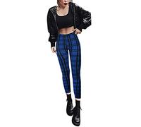 Sale Angebote Damen Jeans Stretch Elastische Jeans Leggings Thermal Plaid Print Imitation Denim Leggings Strumpfhosen Wanderhose Outfits Hip Yoga Pants Leggins Winter Schwarz Meine Bestellungen