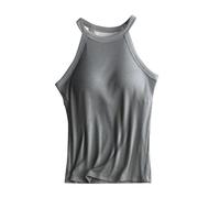 Sale Angebote Damen Tanktop Tank Top Sexy Sommer Bluse Ärmellose Ärmelloses Mit Breiten Trägern Summer Tops Aesthetic Longshirts Pailletten Shirt Bh Integriert 80Iger Jahre Outfit Party Oberteil