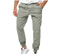 Sale Angebote, Outdoor Hosen Für Herren Herren Cargo Hose Leicht Einfarbig Sporthose Mit Kordelzug Und Taschen Outdoor Jogger Laufhose Regenhose Herren Fahrrad Softshellhose Herren(Minzgrün,L)