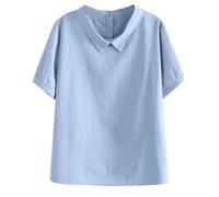 Sale Angebote Tagesangebote Sommer T-Shirt Mit V-Ausschnitt Damen Hemdbluse Weiß Damen Bluse Damen Kurzarm T Shirts Weiß Baumwolle Tunika Damen Sommertops Damen Luftig Meine Bestellungen Anzeigen 24