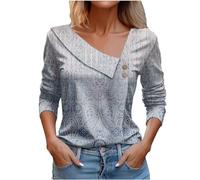 Sale Angebote Tagesangebote Tunika Blusen Damen Sommer T-Shirt Shirt Mit Etwas Längeren Ärmeln Damen Oberteil Asymmetrisch Leichte Shirts Damen Tiefer Ausschnitt Damen Top Sommer Sale Damen Sale