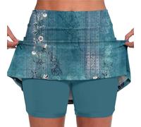 Sale Angebote Tennis Skirt Ladies Solid Color Double Layer Design Inner Short, Golfrock Damen mit Hose Skorts Damen Lang Skater Rock Damen Sport Rock mit Hose Damen Damen Plissiertes Tenniskleid