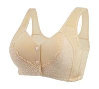 Sale Angebote Unsichtbare Bh Bequemer Baumwoll Bh Für Senioren 2024 Neuer Bequemer Bh Damen Große Größe Vorne Offen Schnalle Nicht-Stahl-Ring Versammelt, Um Seite Brüste Schön Klebe Bh Schwarz Sale