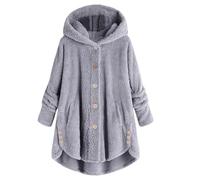 Sale Angebote Unter 10 Euro, Pullover Damen Sale, Oversize Jacke Damen Winter Mantel Frauen Plus Größe Plüsch Tops Kapuze Lose Strickjacke Wollmantel Winterjacke Wolljacke Damen, Deals of The Day