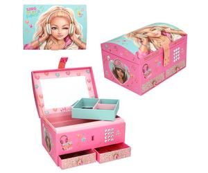 % SALE %: DEPESCHE® TOPModel Großes Schmuckkästchen mit Code und Sound Musik (Pink)