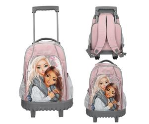 % SALE %: DEPESCHE® TOPModel Schulrucksack Trolley My BFF (Rosa-Grau-Glitzer)