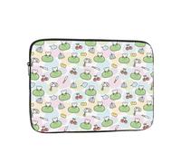 Salelf Cute Face Frog Wear Kochmütze für Laptop, Hülle für 10-17 Zoll MacBook Air/Pro, Dell, HP, stoßfest, wasserabweisend, Schutzhülle für Schule und Reisen
