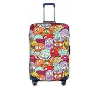 Salelf Funny Monster for Luggage Cover Washable Elasticated Suitcase Covers TSA Approved Stylish Dust and Scratch Resistant Case Protector for Kids and Adults, Weiss/opulenter Garten, X-Large