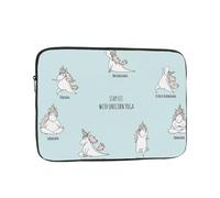 Salelf Laptophülle für MacBook Air/Pro, Dell, HP, stoßfest, wasserabweisend, für 25,4 - 43,2 cm (10 - 17 Zoll) MacBook Air/Pro, Dell, HP, Motiv: niedliches Einhorn