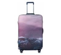 Salelf Lighthouse Waves Torrential Rain for Luggage Cover Washable Elasticated Suitcase Covers TSA Approved Stylish Dust and Scratch Resistant Case Protector for Kids and Adults, Schwarz, Medium