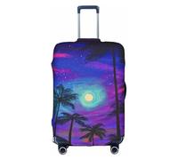 Salelf Neon Night Painting for Luggage Cover Washable Elasticated Suitcase Covers TSA Approved Stylish Dust and Scratch Resistant Case Protector for Kids and Adults, Weiss/opulenter Garten, Small
