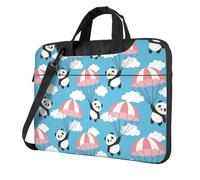 Salelf Panda Flying in the Sky for 360 Protection Laptop Bag for 13-15.6 Inch Business Messenger Aktentasche