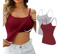Sales Damen Damen Oberteile Sale BH Hemden Damen Ohne Bügel Baumwolle Unterwäsche Hemden Tank Top Mit Integriertem BH Ärmellos Unterhemden Camisole Shirts Bra Tank Top Hemdchen Damen Microfaser