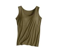 Sales Damen Oberteile Damen Angebot Unterhemden Damen Tank Top Mit Integriertem BH Hemd Damen Mit Cups Oberteil Ärmellos Unterwäsche Hemden Yoga Top Mit BH Damen Unterhemd Gr 50