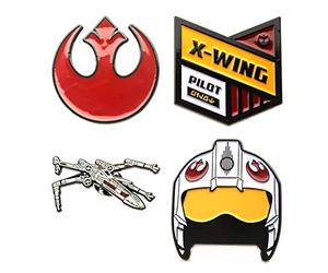 Salesone Star Wars Rebel 4 Pin Set, Einheitsgröße, Metall, Kein Edelstein