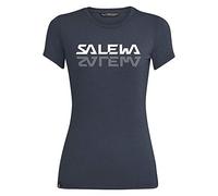 Salewa Damen Blusen & T-Shirts Graphic Dry W S/S Tee, Premium Navy Melange, 46/40, 00-0000027751
