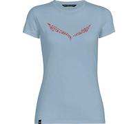 Salewa Damen Blusen und T-Shirts Solid Dry W S/Tee, Blue Fog Melange, 48/42, 00-0000027019